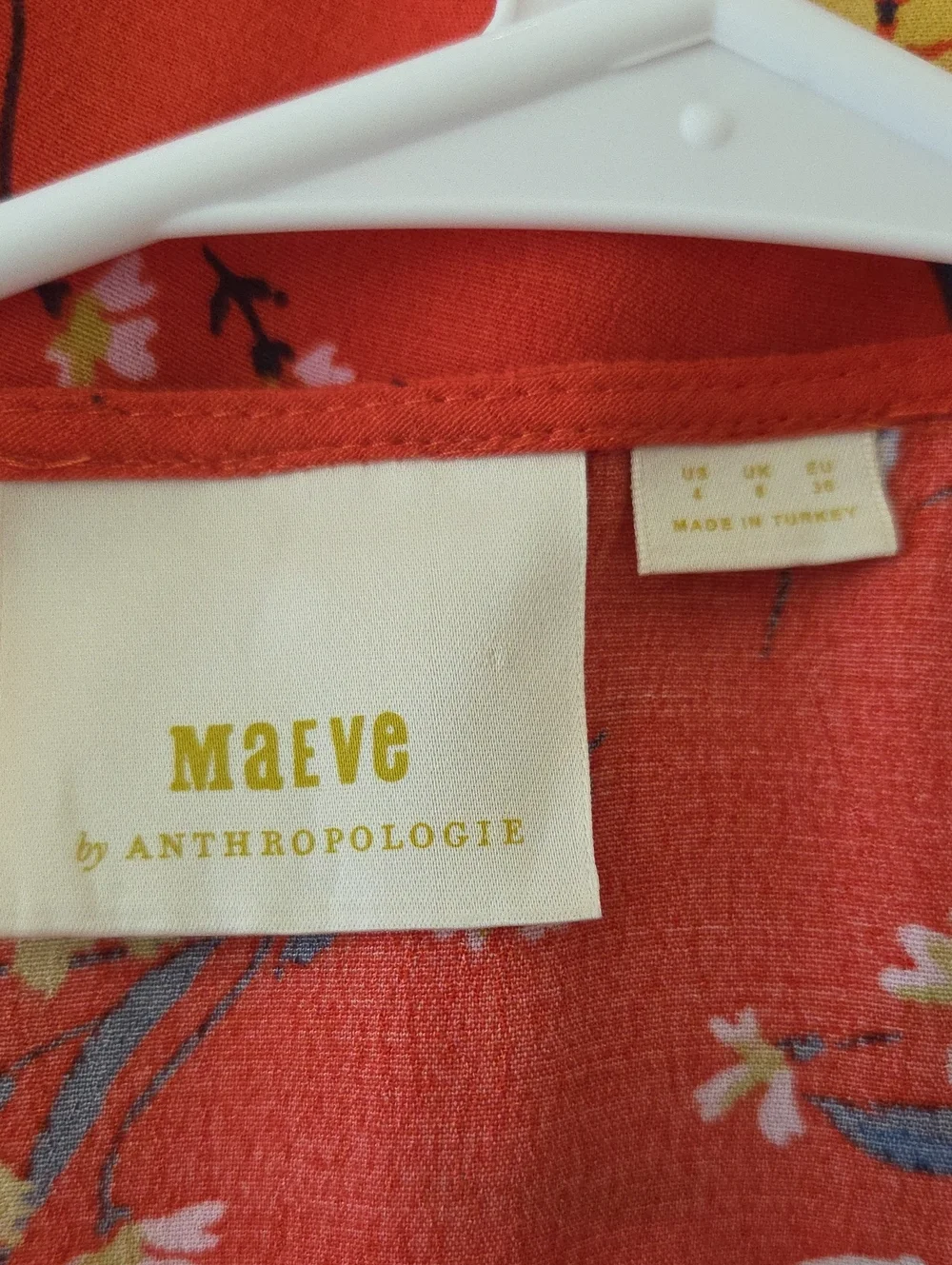 Maeve Eudora Red Floral Dress with Tie Detail - Picture 4 of 7